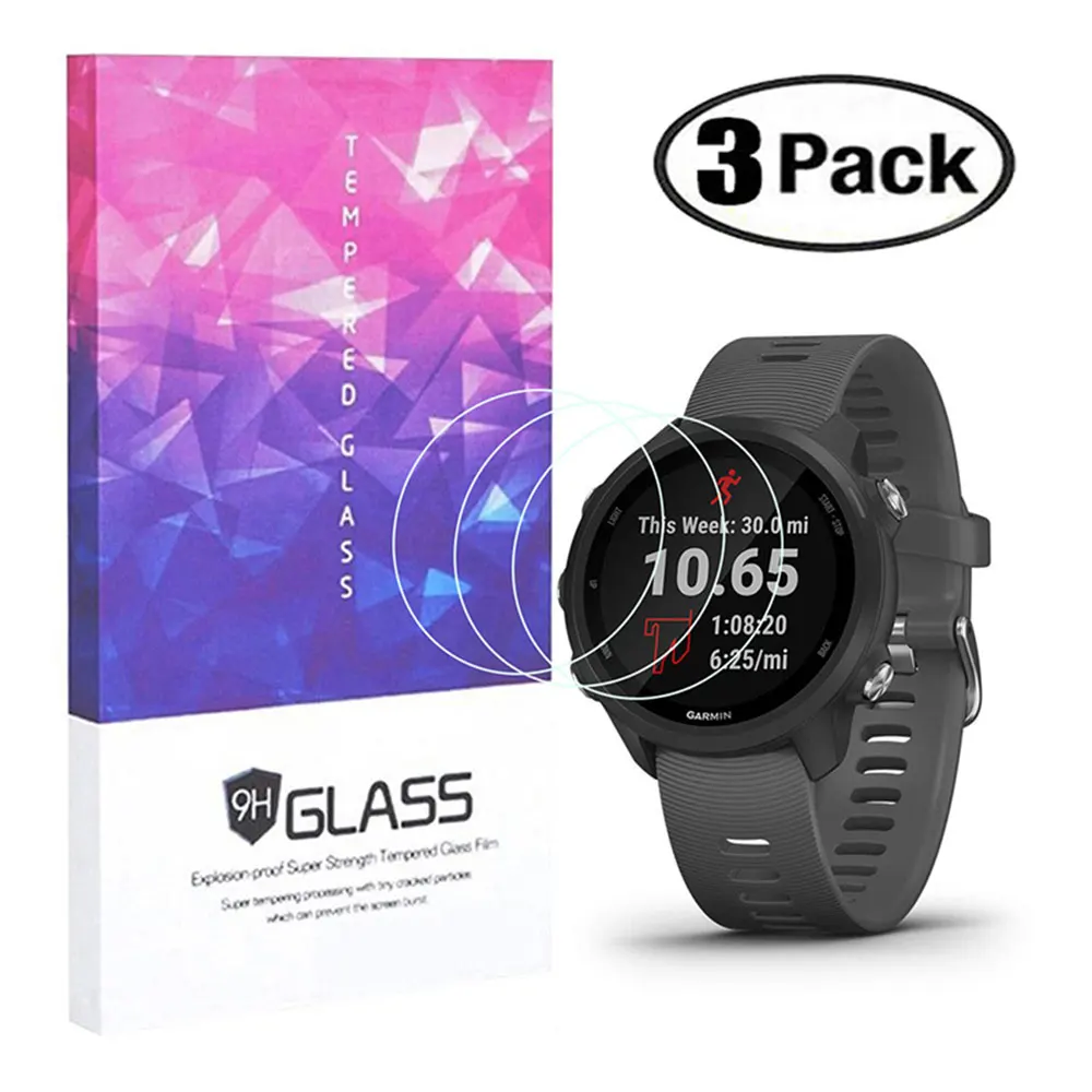 3 шт. закаленное стекло для защиты экрана Garmin Forerunner 245/245 музыкальные часы 9H 2.5D HD