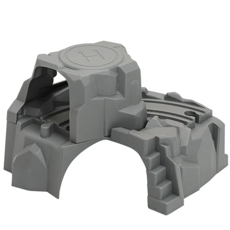 

Plastic Grey Double Tunnel Train Track Accessories for Track Train Simulation Tunnel Cave Baby Toys