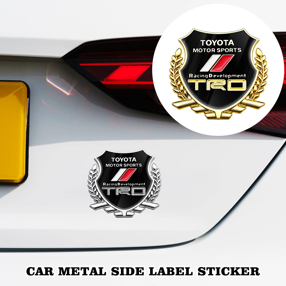 

3D Premium TRD Racing Decoration Hood Fender trunk Rear Bonnet Nameplate Decal Emblem Badge Sticker for CROWN REIZ COROLLA Camry