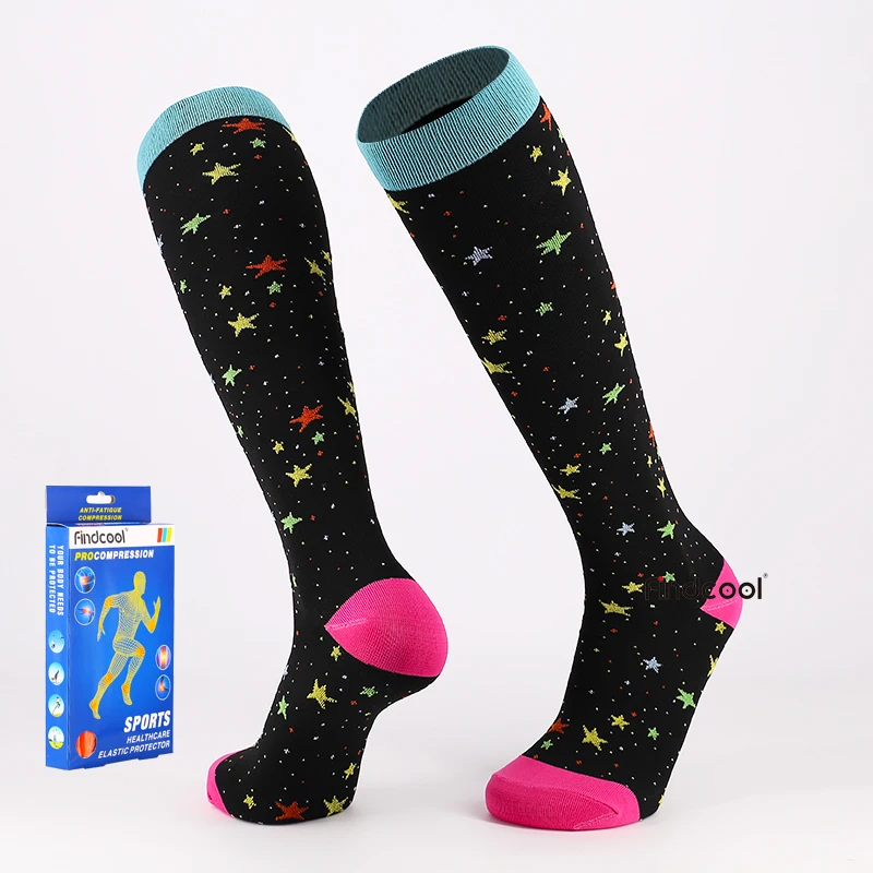 

YISHENG Antifatigue Unisex Compression Socks Flight Travel Anti-Fatigue Knee High Socks Anti Fatigue Magic Sock