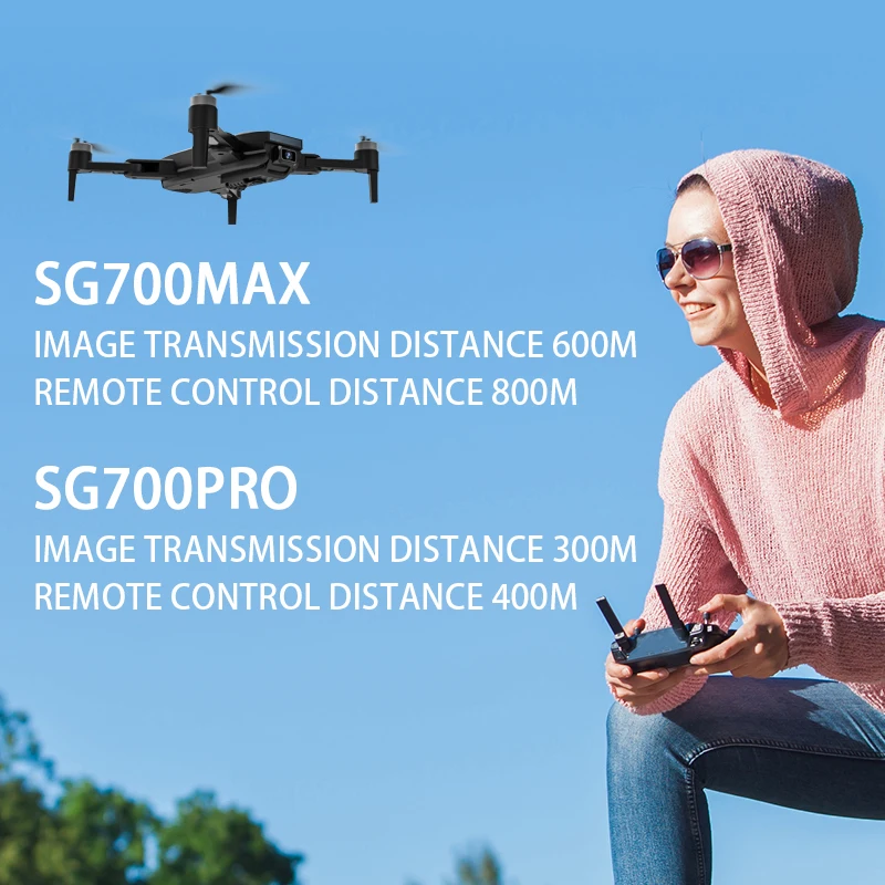 Дрон SG700 MAX с двойной HD-камерой складной Квадрокоптер бесщеточным Мотором EIS и