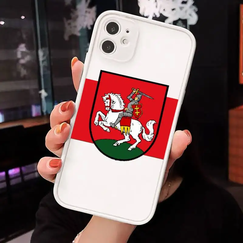 

Republic of Belarus National flag Phone Case matte transparent For iphone 7 8 11 12 plus mini x xs xr pro max cover