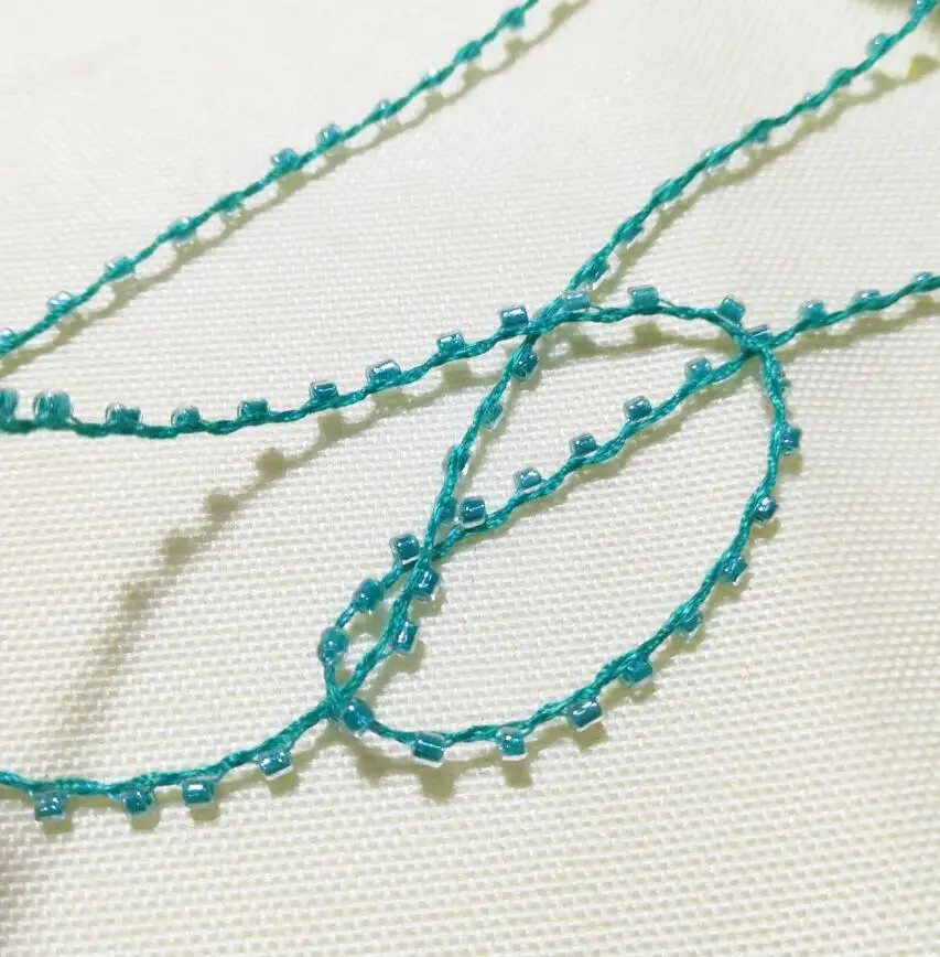 1 м новые кружевные хрустальные бусины мятно зеленые блестки ткань бисерная