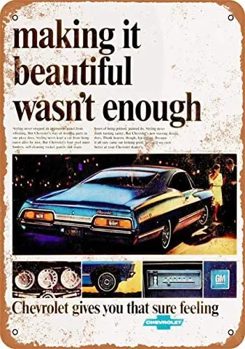 

12 x 16 inches Metal Vintage Funny Tin Sign 1967 Impala Sport Coupe