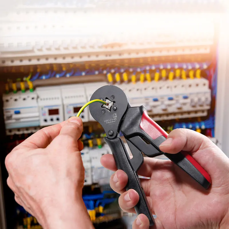 Трубчатый кримпер для терминалов 6-6 0,25-6 мм 23-10AWG и 10-4 0,25-10 мм 23-7AWG Набор ручных кримперов для электрических соединений.