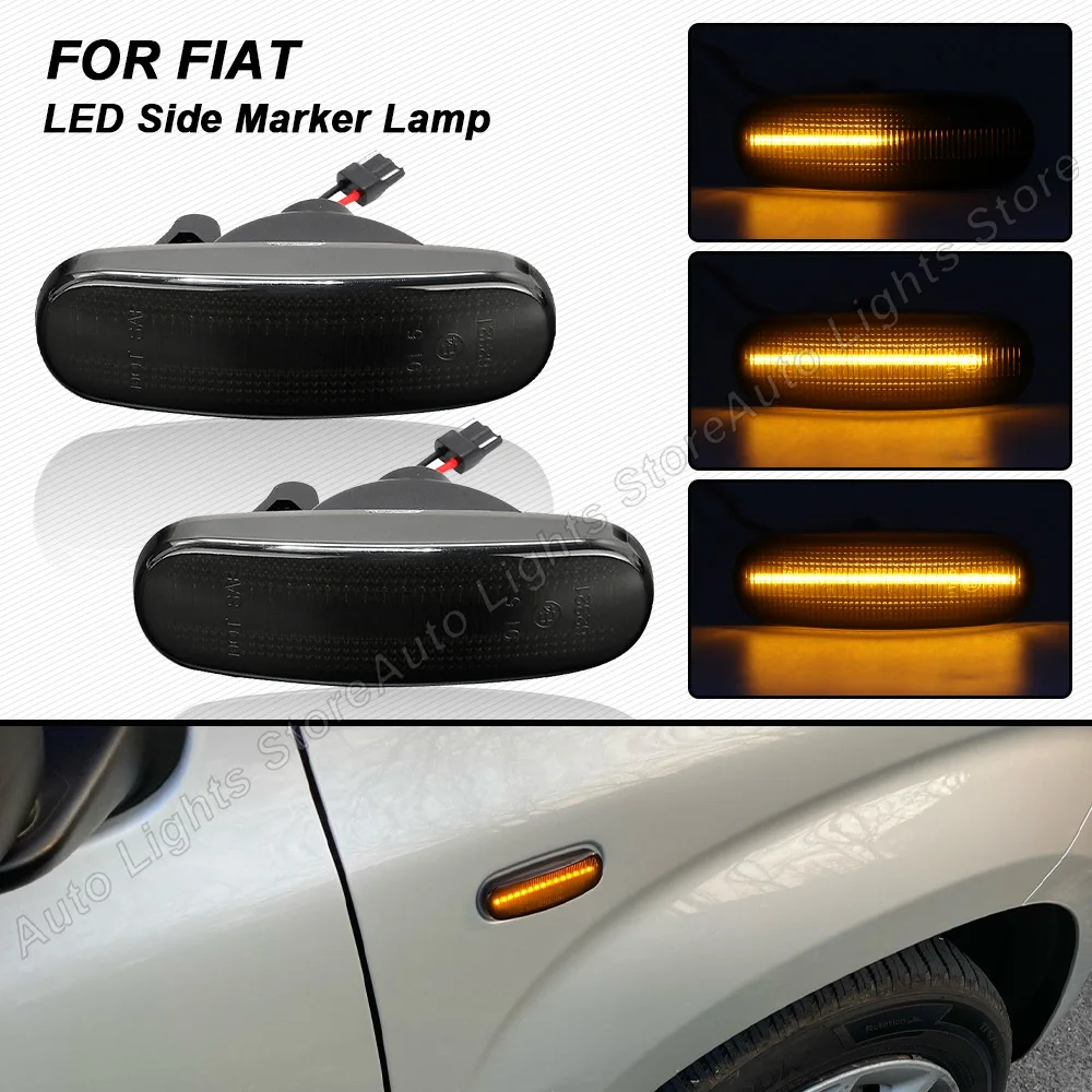

For Fiat Stilo Grande Punto Evo Panda Doblo Lancia Musa Dynamic LED Side Marker Light Arrow Turn Signal Blinker Indicator Lamp