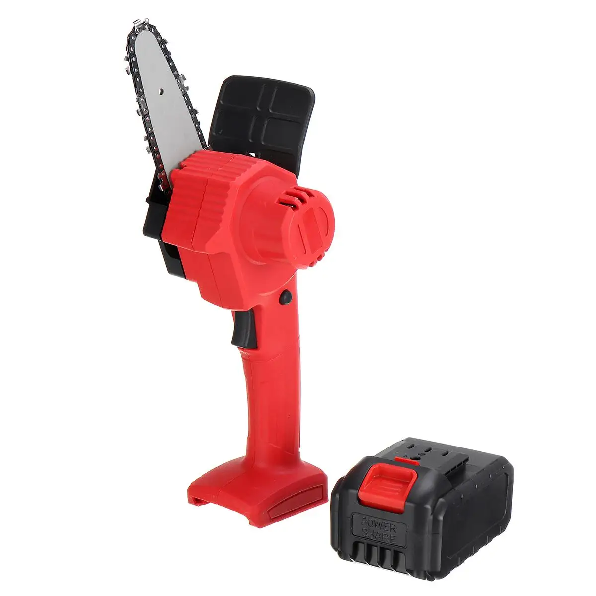 

388VF 4 Inch Electric Chain Saw with 1/2 Battery with Installation Tools One-handed Woodworking Pruning Garden Tool