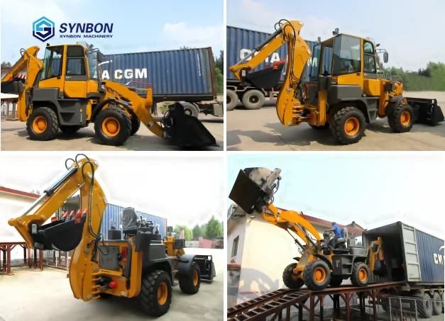 SYNBON New Backhoe Loader Hydraulic Front Shovel Excavator Wheel Mini SY746A |