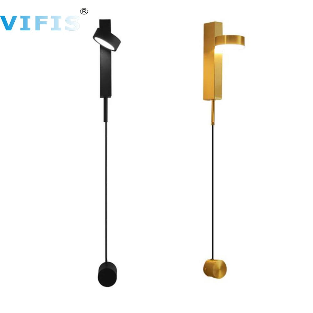 

Светодиодный настенный светильник 9WIndoor с затемнением, современный прикроватный настенный светильник с поворотом на 180 °, настенный светиль...