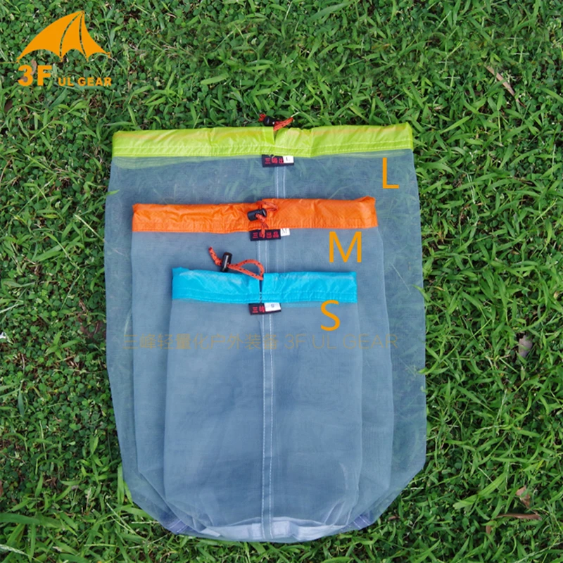 Сетчатая Сумка 3F ul Gear No-see-um 3 размера 25*12 см/40*20 см/30*15 см светильник для кемпинга на