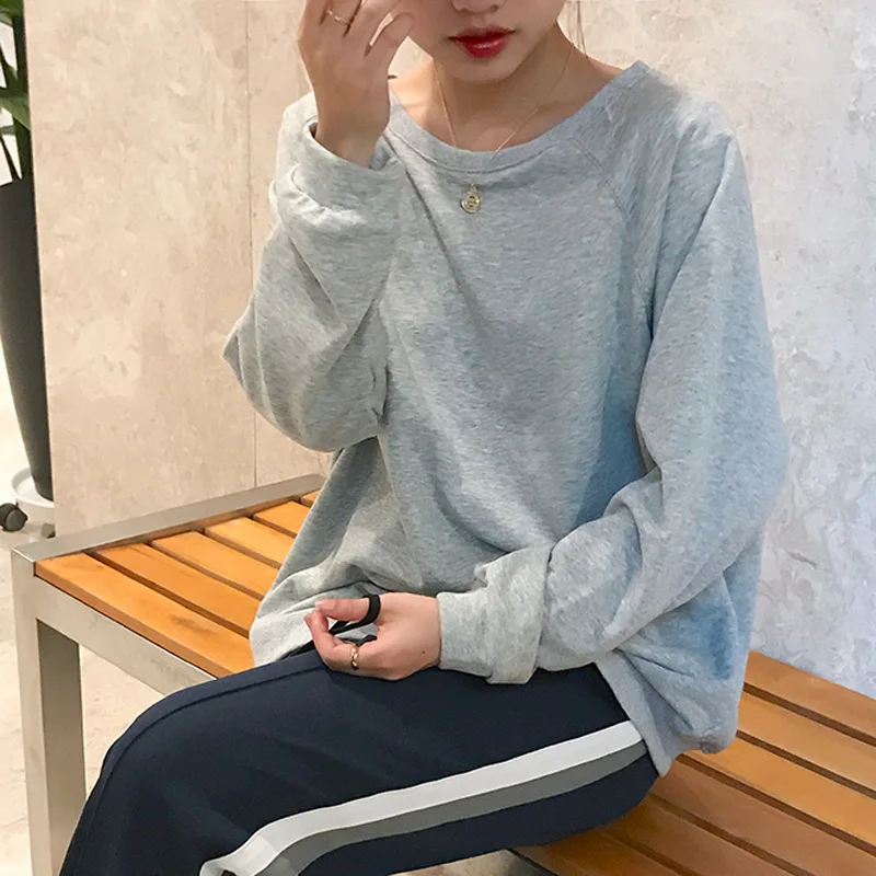 

Candy Colors Loose O-neck Women Sweatshirt Basic Full Sleeve Female Pullovers Hoodies Casual Female Tracksuit 2020 Spring
