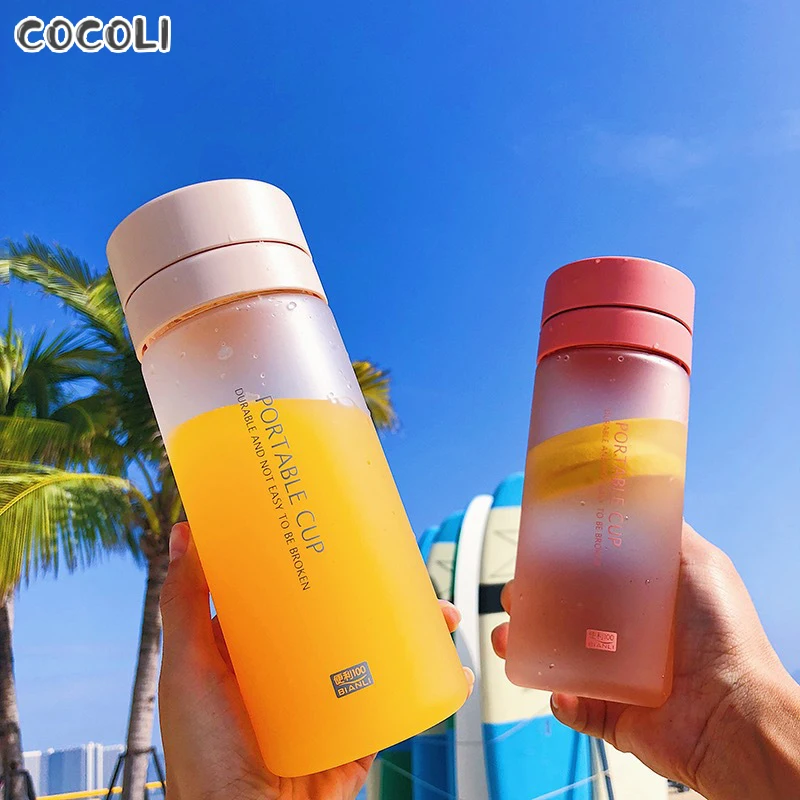 Милая Матовая бутылка с веревкой чайная перегородка бутылки для питья и фруктов