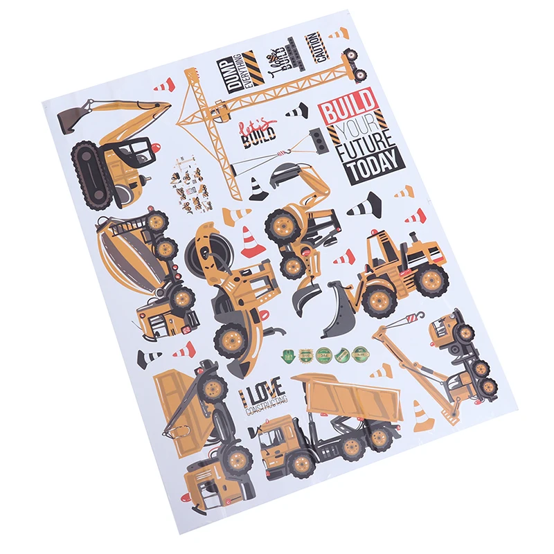 Мультяшные настенные стикеры сделай сам транспортные автомобили искусственные