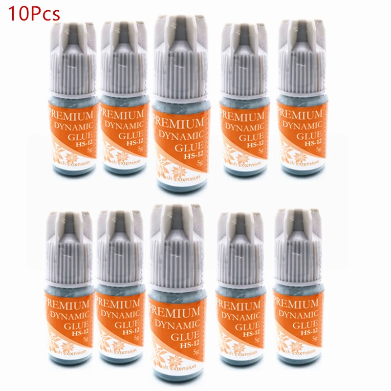

10 Pcs PRIMIUM DYNAMIC HS-12 5g Eyelash Extension Glue Eyelashes Glue for Lashes False Eyelash Adhesive Extension 1-2 S 7-8 W