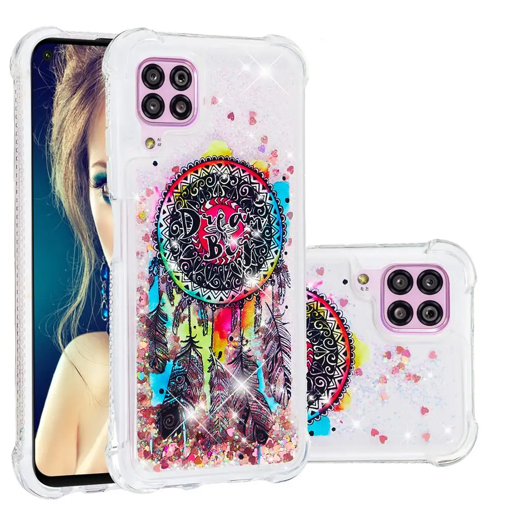 Для Huawei P40 Lite чехол для телефона подвижная звезда Блестящий жидкий зыбучий песок