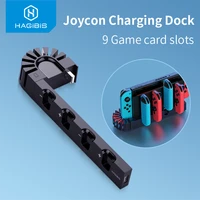 hagibis joy con controller charger stand for nintendo switch charging dock station gamepad with 9 game slots ns console holder