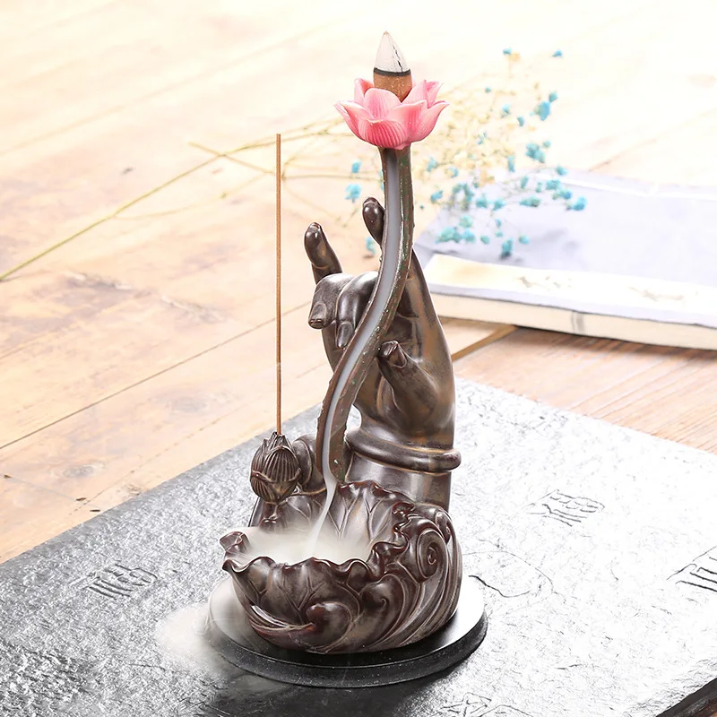 Китайская традиционная керамическая фиолетовая глина ладонь гора лотос