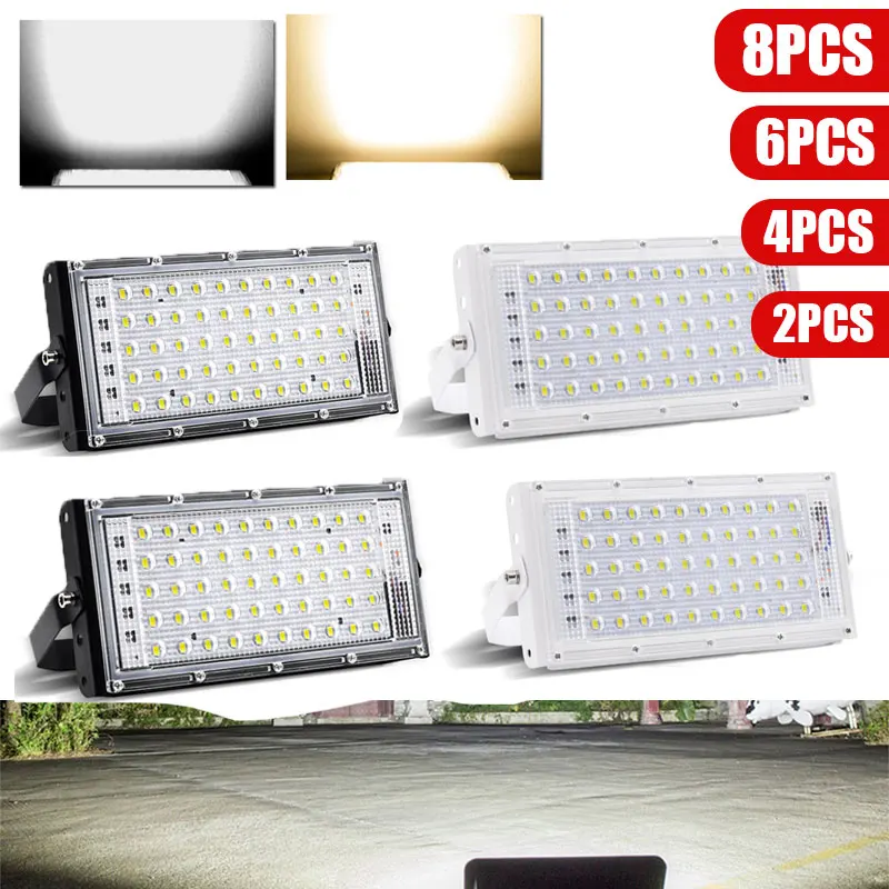 

50W LED Flood Light AC220V Outdoor Floodlight Warm/ White Light LED Spotlight Waterproof Wall Lamp Reflector Led Street Light