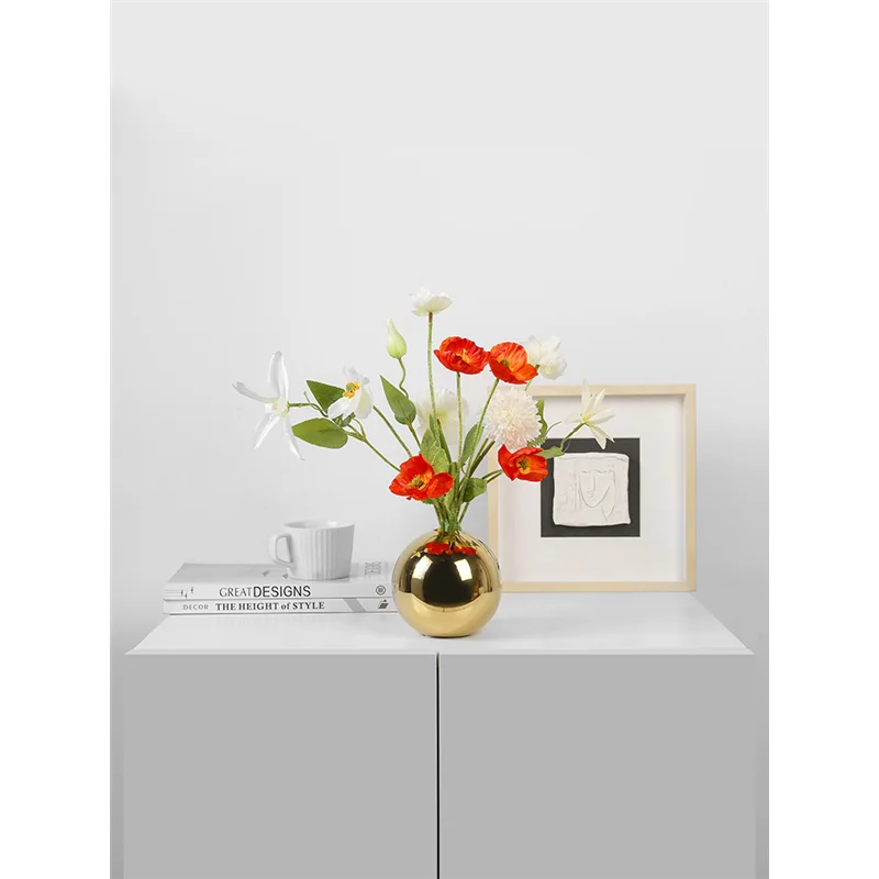 Modern Vase Simple High End Round Decorations Desktop Home Living Room | Дом и сад