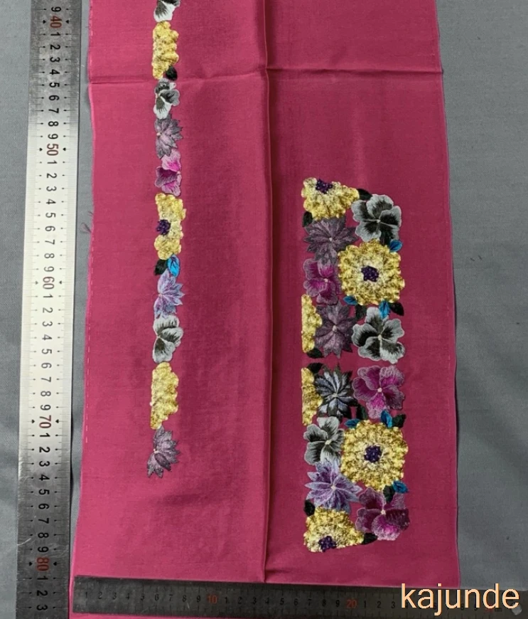 1 шт. Высококачественная золотая вышивка 100% натуральный шелк парча вышитые