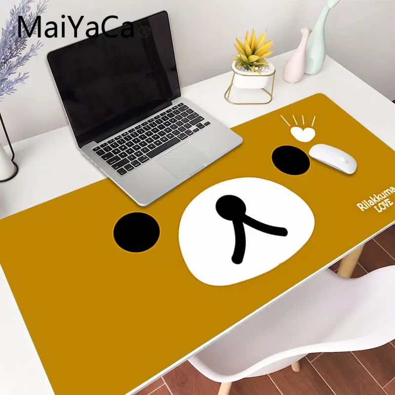 MaiYaCa пользовательский кожаный Korilakkuma Rilakkuma резиновый коврик для мыши игровой