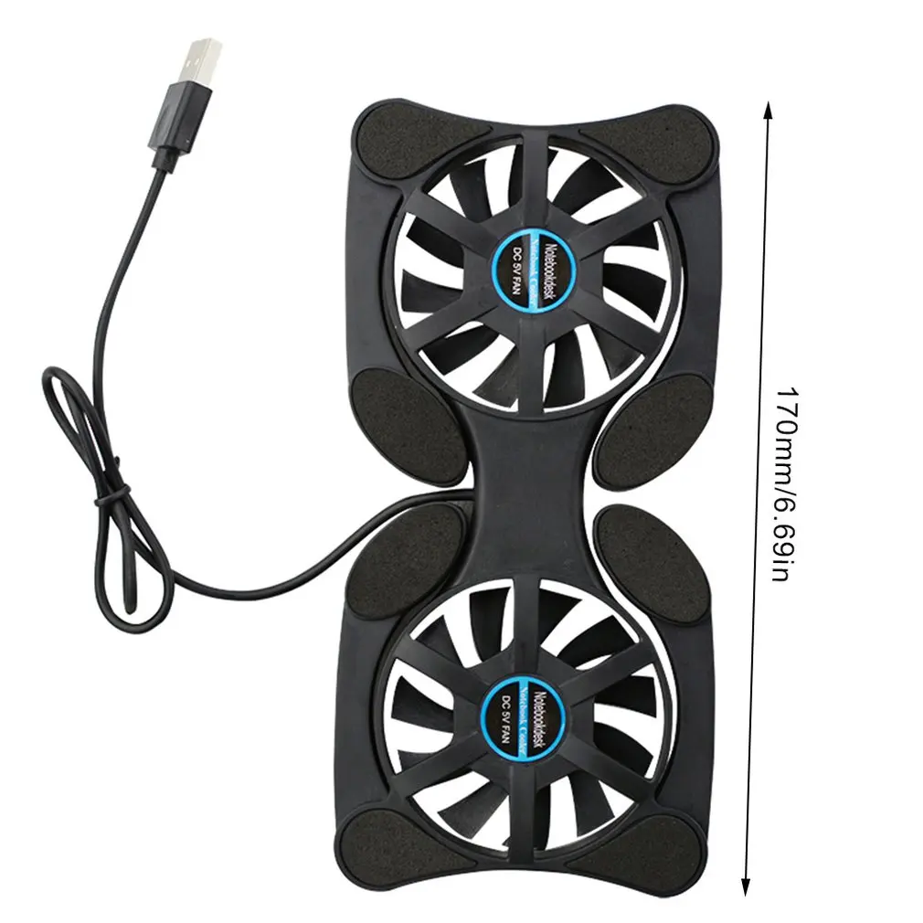 

Foldable USB Fan cooler Mini Octopus PC Portable Foldable Twin Fans Cooler Cooling Pad Folding Cooler computer Cooling Paomputer
