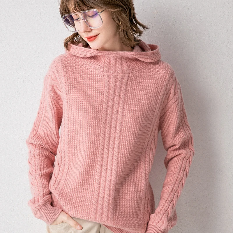 Пончо Новое поступление 2020 Зимний новый женский свитер толстый кашемировый с