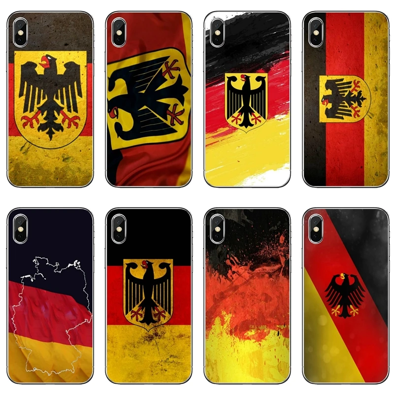 Чехол для телефона с немецким флагом iPhone 12 11 Pro Max Mini XS XR X 8 7 Plus 6 6S 5 5S SE 2020 | Мобильные