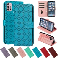 cute embossed leathe flip phone bags for motorola moto g10 g20 g30 edge 20 e5 e6 g9 play g8 power case card holder wallet cover