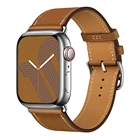 Кожаный ремешок для Apple watch band 44 мм 40 мм 45 мм 41 мм 38 мм 42 мм 44, браслет для iWatch Single tour, correa, Apple watch 5 4 3 se 6 7