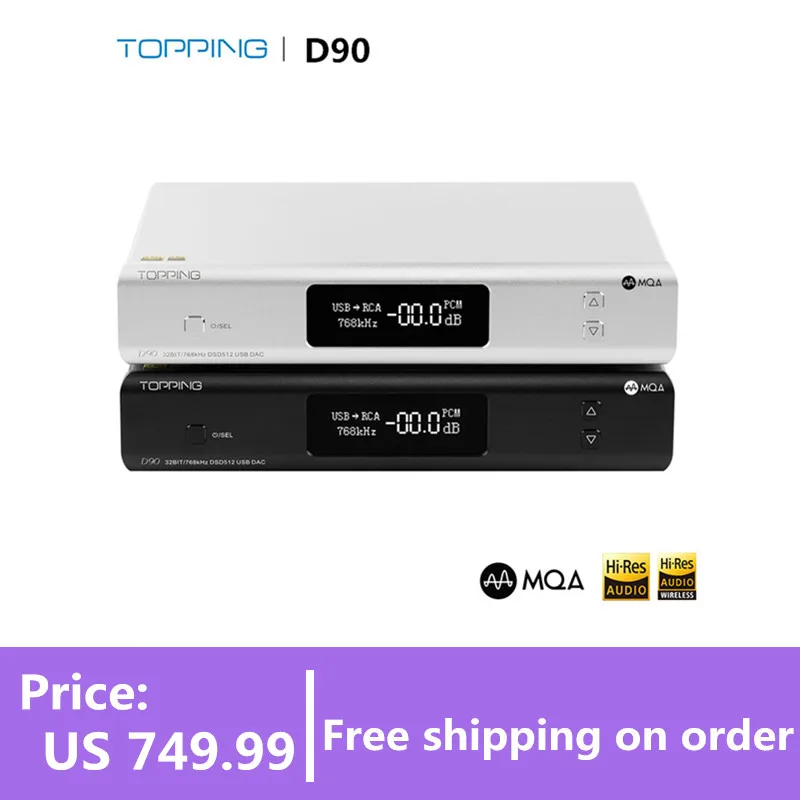 Полный сбалансированный DAC Bluetooth 5 0 DSD512 Hi Res декодер TOPPING D90 AK4499 AK4118