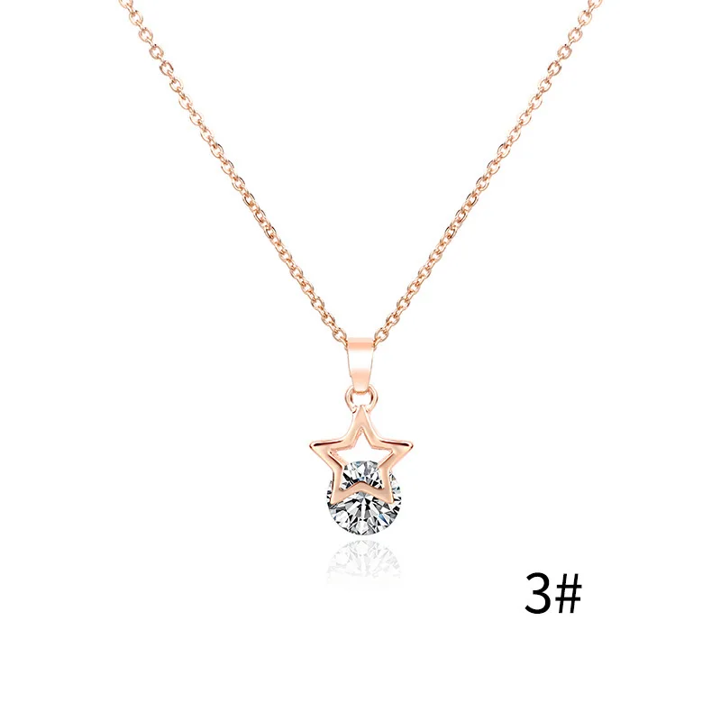 Женское колье с подвеской в форме сердца элегантная цепочка из розового золота