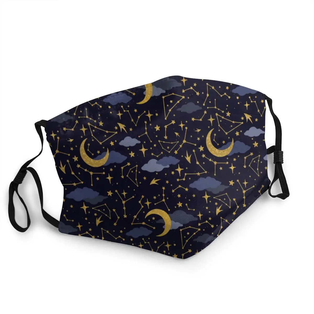 

Adult Moon And Stars Space Galaxy Pattern Face Mask Anti Dust Universe Celestial Protection Respirator Washable Mouth Muffle
