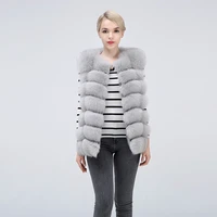 natural real fox fur vest jacket waistcoat short sleeveless vest woman winter warm natural vest real fur jacket fox fur coats