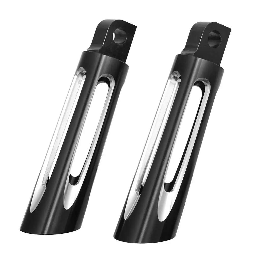 

1 pair Black Motorcycle Parts CNC Aluminum Foot Pegs Foot Pedals Footrest For Harley Touring Dyna Softail Sportster XL 883 1200
