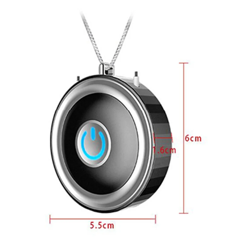 

'The Best' Portable Air Purifier Household Purifier Eliminates Smoke Dust Pollen with Necklace Chain and USB Cable 889