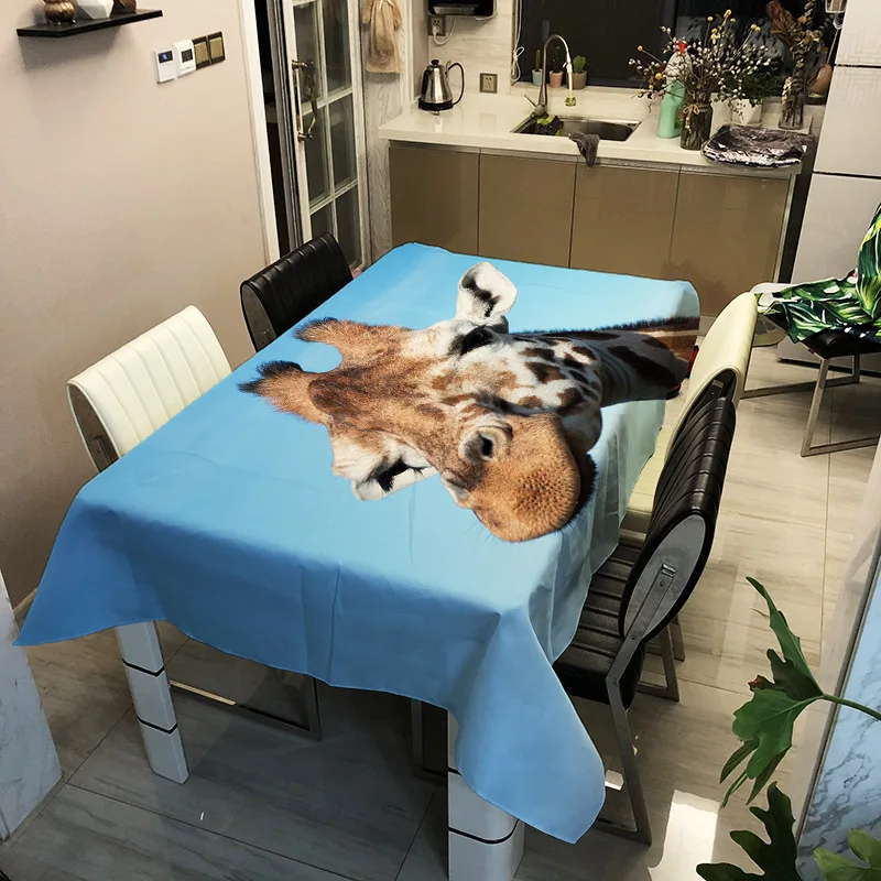 

Tablecloth Animals Series Heads Printing Table Cover Home Decor Living Room Supplies Gifts Presents Fashion Creative Table Cloth