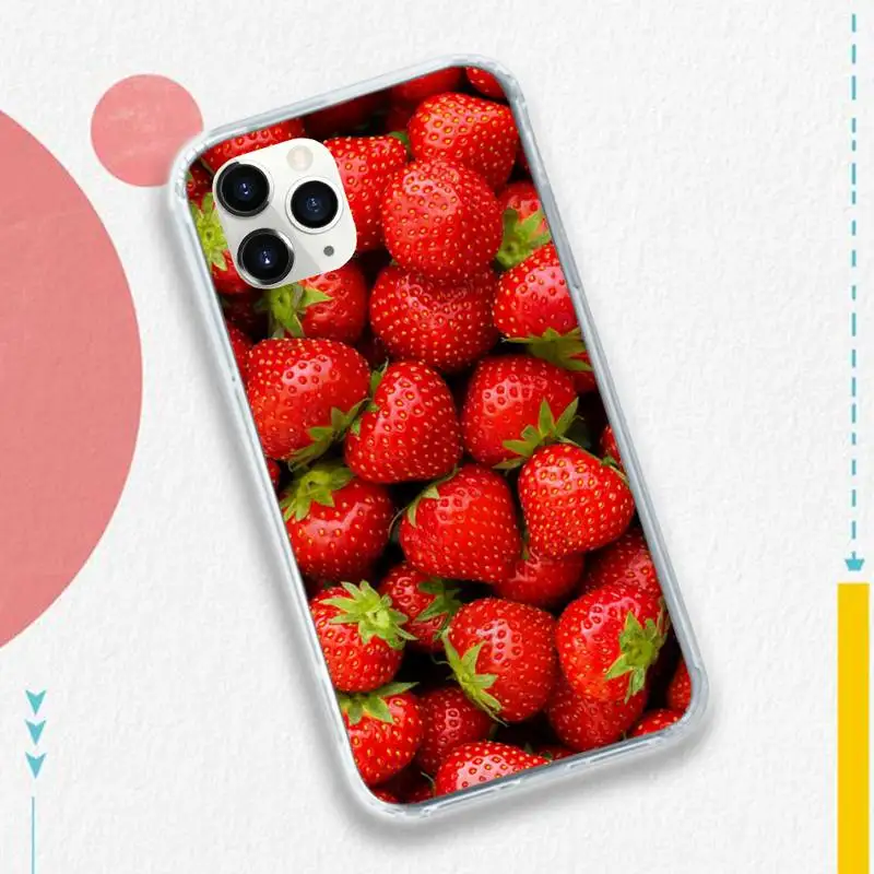 

Cute Cartoon fruit Strawberry Phone Case for iPhone 11 12 pro XS MAX 8 7 6 6S Plus X 5S SE 2020 XR