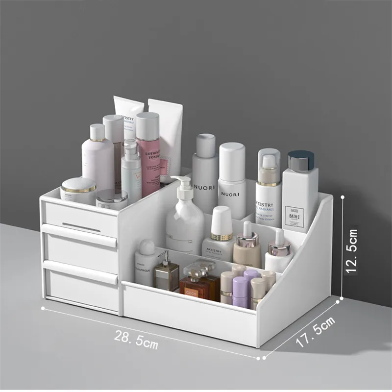 Large Capacity Cosmetic Storage Box Drawer Makeup Organizer Dressing Table SkinCare Rack House Container Desk | Дом и сад