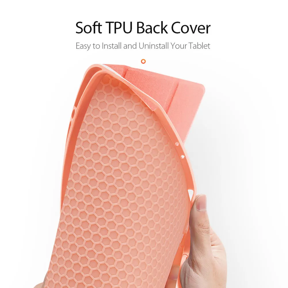 

Tablet Leather Case For IPad Pro 12.9 2021 Smart Sleep Wake DUX DUCIS DOMO Series Trifold Protective Case With Pencil Holder