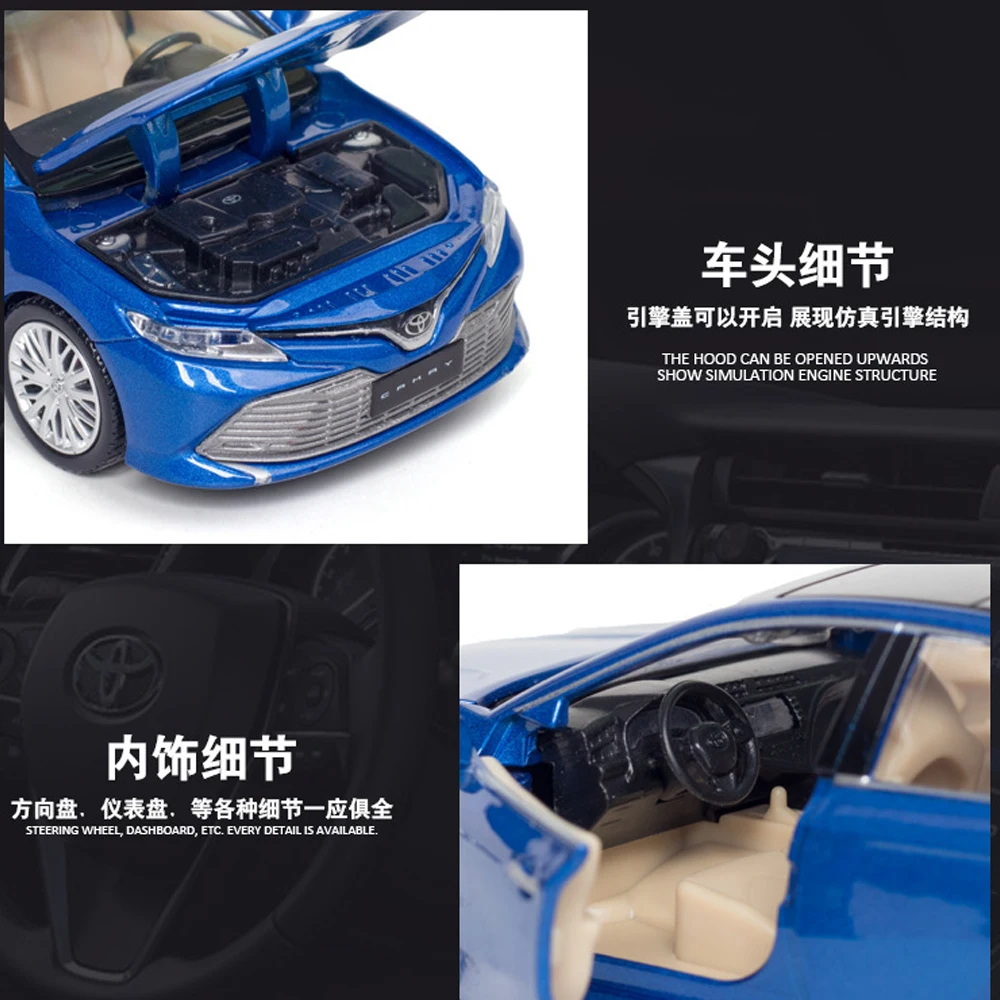Миниатюрная литая модель автомобиля 1:34 из сплава 8-го поколения TOYOTA CAMRY коллекция