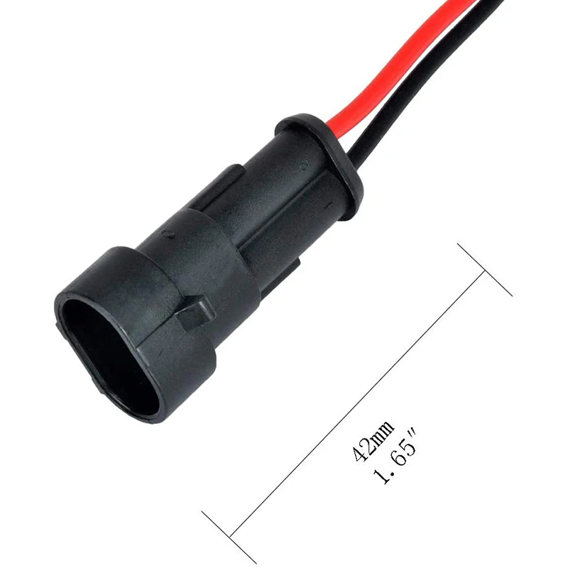 Партиями по 5 комплектов 2 PIN Путь 20 - 16 AWG Водонепроницаемый разъем жгута IP 67 AMP