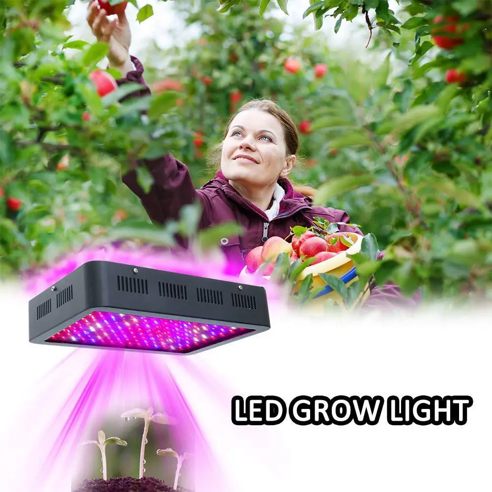 

DishyKooker 1000W 100LEDs Black Shell Dual Chip Full Spectrum Indoor Sunlight Plant Grow Light 85-265V