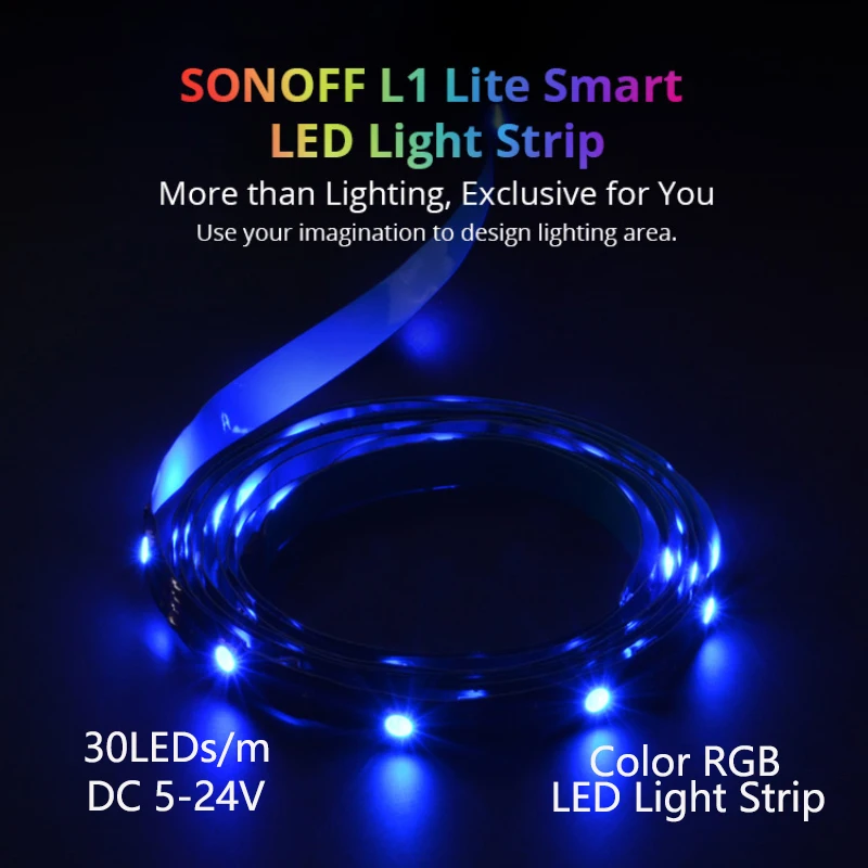 

Умная Светодиодная лента SONOFF L1 Lite с поддержкой Wi-Fi, 5 м