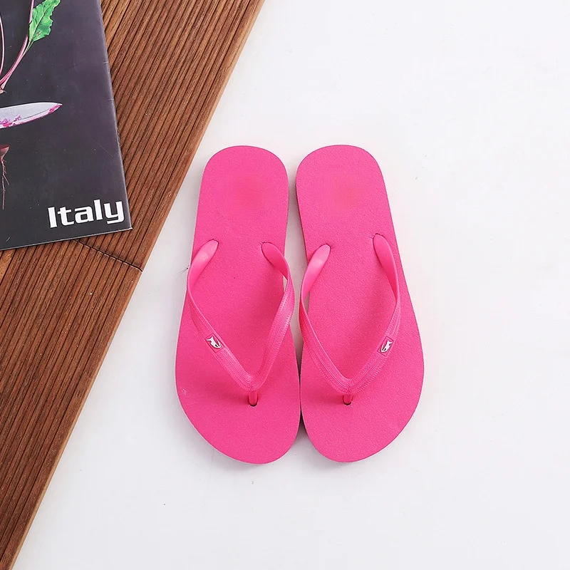 

Pure Color Wild Couple Flip Flops Summer Flip Flops Men and Women Beach Shoes Women's Flip Flops Non-slip Shoes Slippers