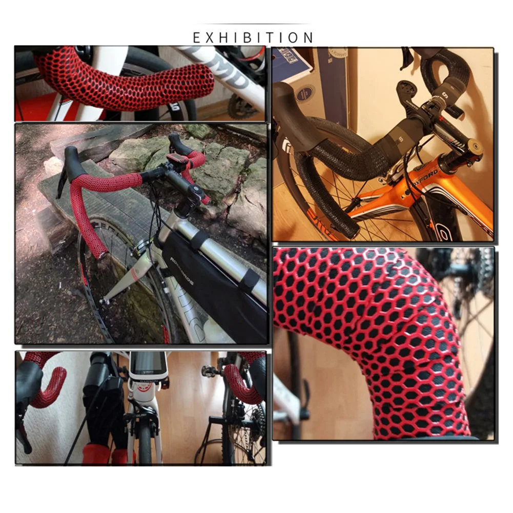 

Bicycle Cork Handlebar Tape MTB Road Bike Handle Belt Cork Wrap Silicone+EVA Cycling Handlebar Wrap Bandage Belt Bike Accessory