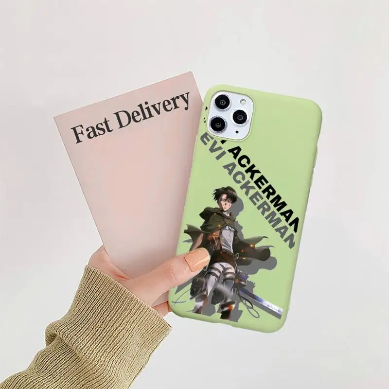 

Anime Attack on Titan cool Phone Case Candy Color for iPhone 11 12 mini pro XS MAX 8 7 6 6S Plus X 5S SE 2020 XR