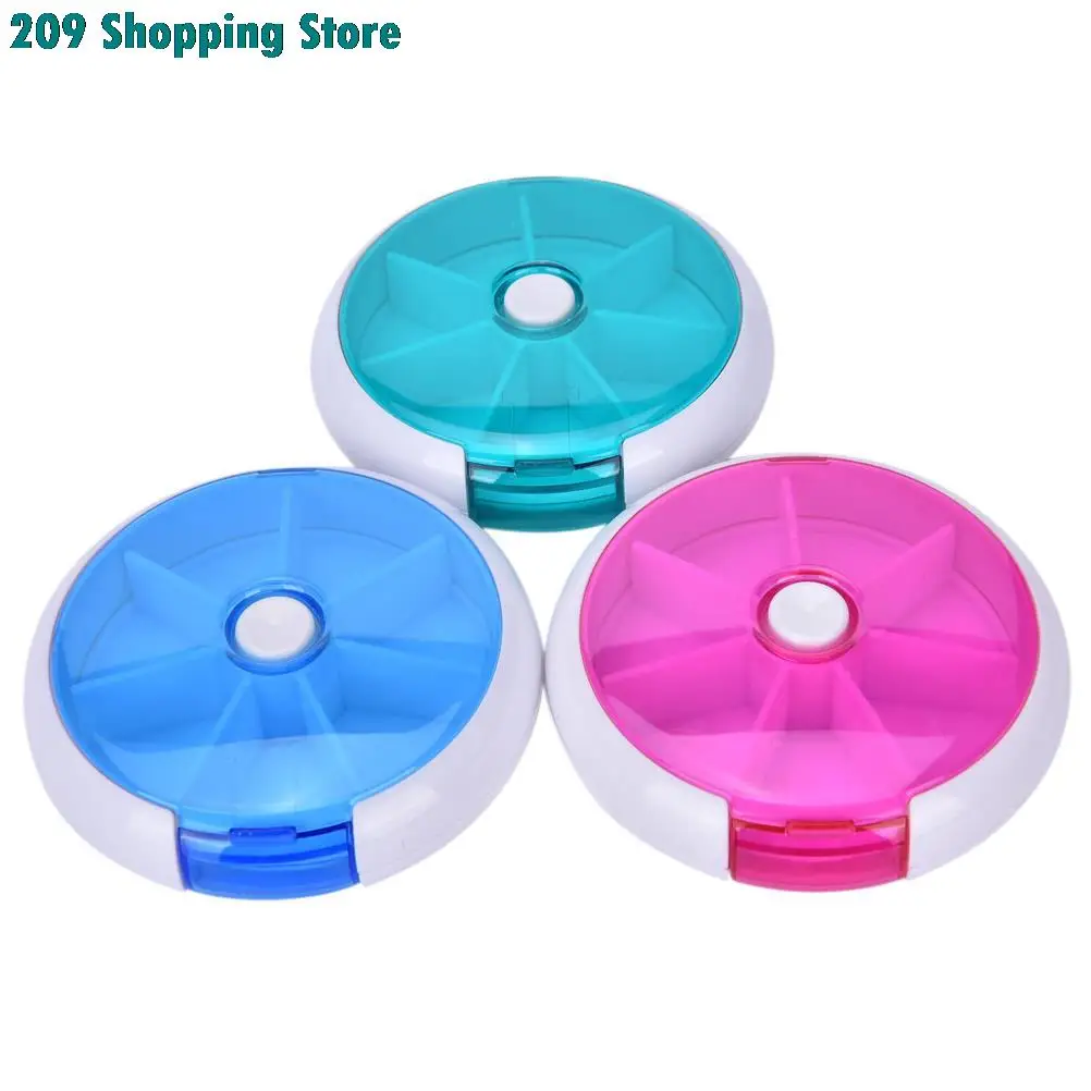 

Portable Weekly Rotating Pill Box Travel Pill Case Splitter Pill Organizer Medicine Box 7 Day Pill Cutter Tablet Container boite