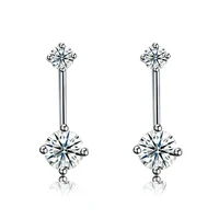 zemior stud earrings for women 925 sterling silver simple double round clear bright 5a cubic zirconia earrings fine jewelry