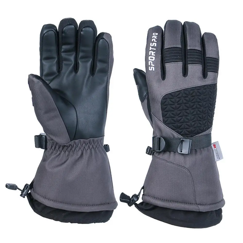 

Winter Full Touch Screen PU Motorcycle Gloves Anti Slip Waterproof Windproof Thick Gloves For Skiing Cycling Gant Moto Homme